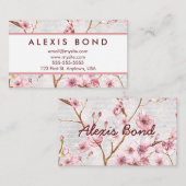 Pastel Cherry Blossom Design Visitekaartje (Voorkant / Achterkant)
