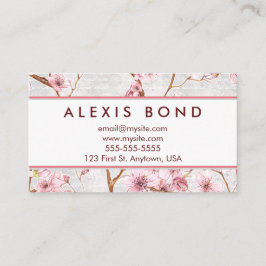 Pastel Cherry Blossom Design Visitekaartje