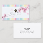 Pastel CherryBlossom Wedding Planner Visitekaartje (Voorkant / Achterkant)