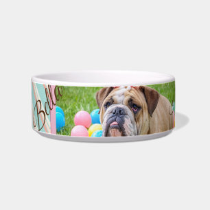 Pastel Chevron Dog - Aangepaste foto Voerbakje
