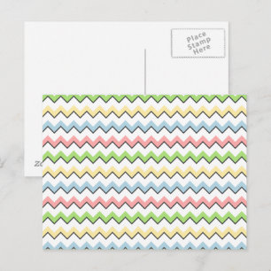 Pastel Chevron-Drop Shadow by Shirley Taylor Briefkaart
