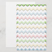 Pastel Chevron-Drop Shadow by Shirley Taylor Briefpapier (Voorkant / Achterkant)