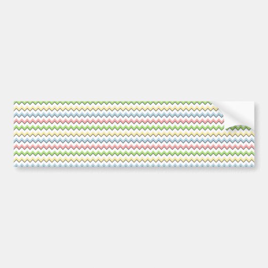 Pastel Chevron-Drop Shadow by Shirley Taylor Bumpersticker (Voorkant)