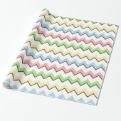 Pastel Chevron-Drop Shadow by Shirley Taylor Cadeaupapier (Uitgerold)