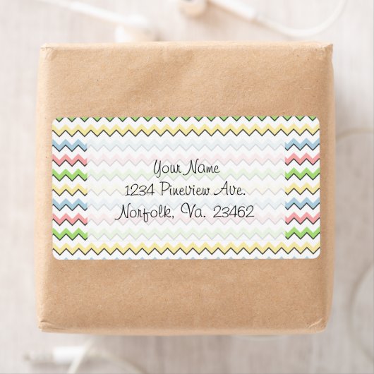Pastel Chevron-Drop Shadow by Shirley Taylor Etiket (Insitu)