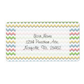 Pastel Chevron-Drop Shadow by Shirley Taylor Etiket (Voorkant)