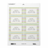 Pastel Chevron-Drop Shadow by Shirley Taylor Etiket (Full Sheet)