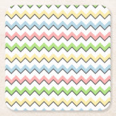 Pastel Chevron-Drop Shadow by Shirley Taylor Kartonnen Onderzetters (Voorkant)