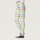 Pastel Chevron-Drop Shadow by Shirley Taylor Leggings (Links)