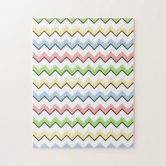 Pastel Chevron-Drop Shadow by Shirley Taylor Legpuzzel (Verticaal)