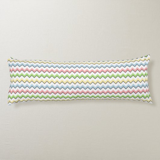 Pastel Chevron-Drop Shadow by Shirley Taylor Lichaamskussen (Achterkant)