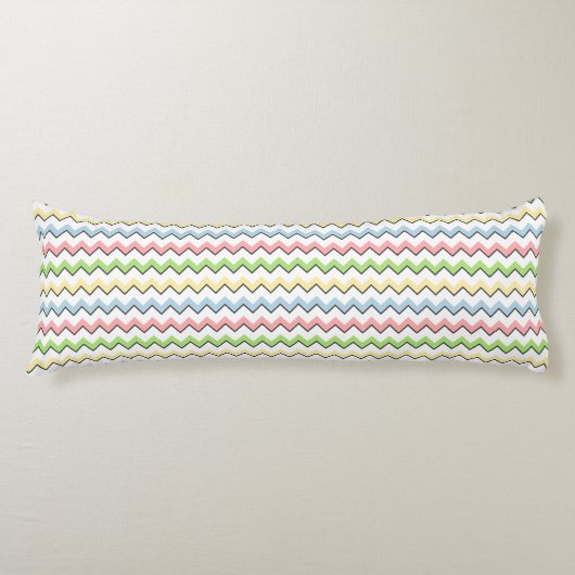 Pastel Chevron-Drop Shadow by Shirley Taylor Lichaamskussen (Voorkant)