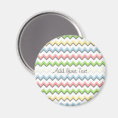 Pastel Chevron-Drop Shadow by Shirley Taylor Magneet (Voorkant / Achterkant)