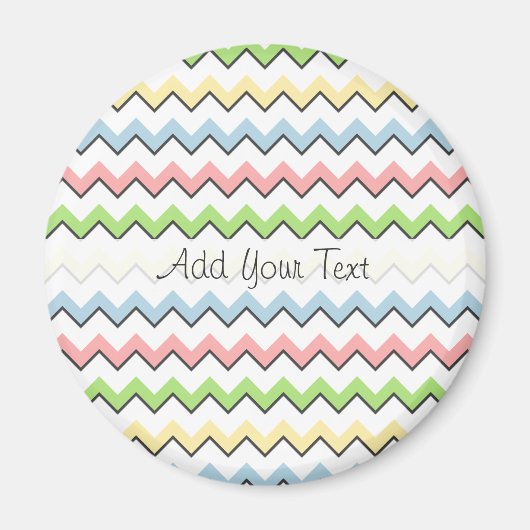 Pastel Chevron-Drop Shadow by Shirley Taylor Magneet (Voorkant)