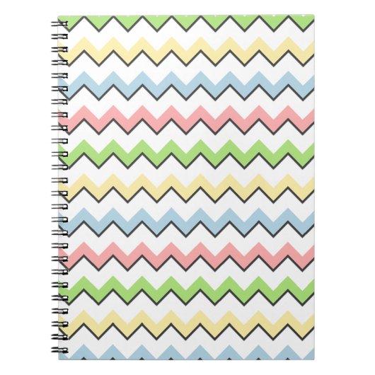Pastel Chevron-Drop Shadow by Shirley Taylor Notitieboek (Voorkant)