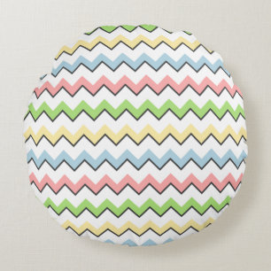 Pastel Chevron-Drop Shadow by Shirley Taylor Rond Kussen