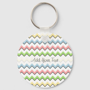 Pastel Chevron-Drop Shadow by Shirley Taylor Sleutelhanger