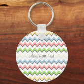 Pastel Chevron-Drop Shadow by Shirley Taylor Sleutelhanger (Voorkant)
