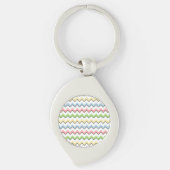 Pastel Chevron-Drop Shadow by Shirley Taylor Sleutelhanger (Voorkant)