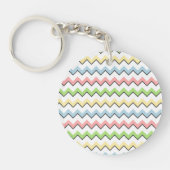 Pastel Chevron-Drop Shadow by Shirley Taylor Sleutelhanger (Voorkant)