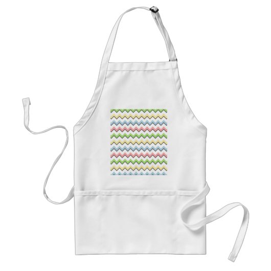 Pastel Chevron-Drop Shadow by Shirley Taylor Standaard Schort (Voorkant)