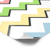 Pastel Chevron-Drop Shadow door Shirley Taylor Poster (Hoek)