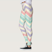 Pastel Chevron Galaxy Stars Mint Pink Purple Leggings (Links)