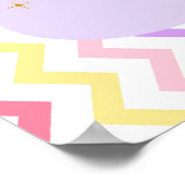 Pastel Chevron Magical Dank u Unicorn Birthday Poster (Hoek)