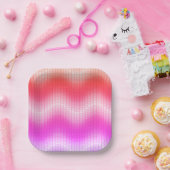 Pastel Chevron Papieren Bordje (Feest)