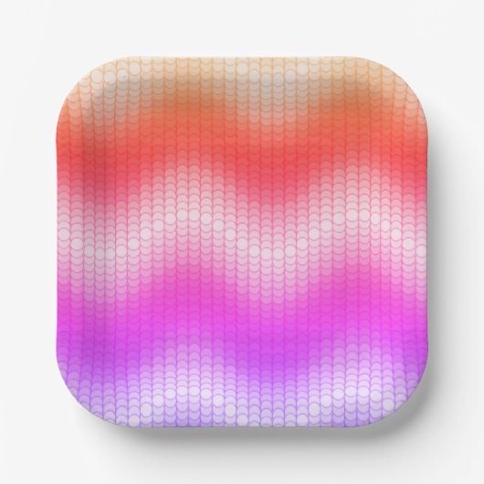 Pastel Chevron Papieren Bordje (Voorkant)