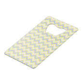 Pastel Chevron Pattern Creditkaart Flessenopener (Voorkant Gekanteld)