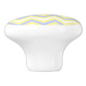 Pastel Chevron Pattern Keramische Knop (Zijkant)