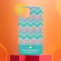 Pastel Chevron Pattern met naam - designer