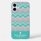 Pastel Chevron Pattern met naam - designer Case-Mate iPhone Case (Achterkant)