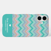 Pastel Chevron Pattern met naam - designer Case-Mate iPhone Case (Achterkant (horizontaal))