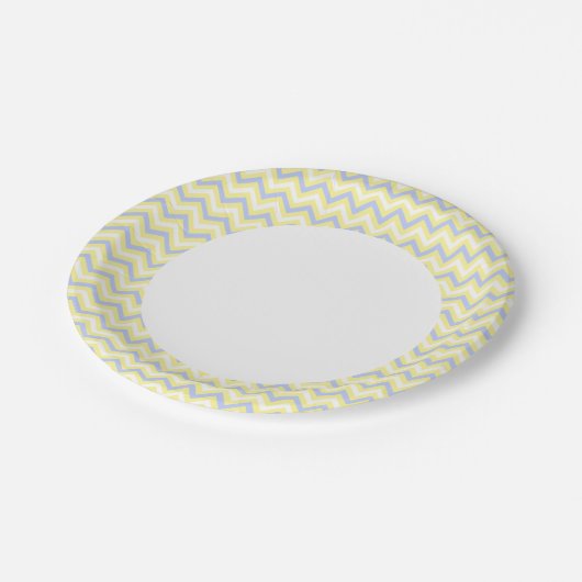 Pastel Chevron Pattern Papieren Bordje (Gekanteld)