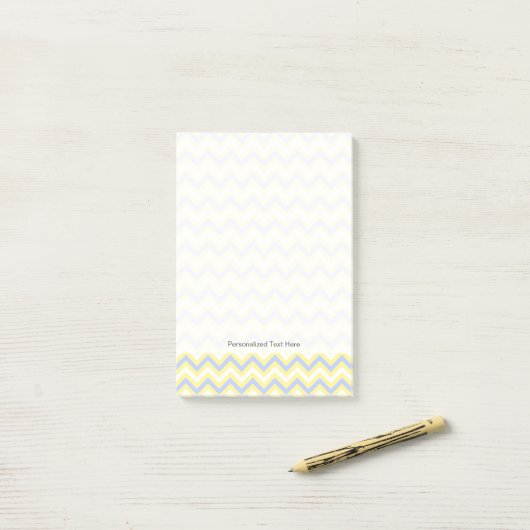Pastel Chevron Pattern Post-it® Notes (Op bureau)