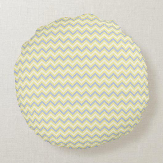 Pastel Chevron Pattern Rond Kussen (Achterkant)