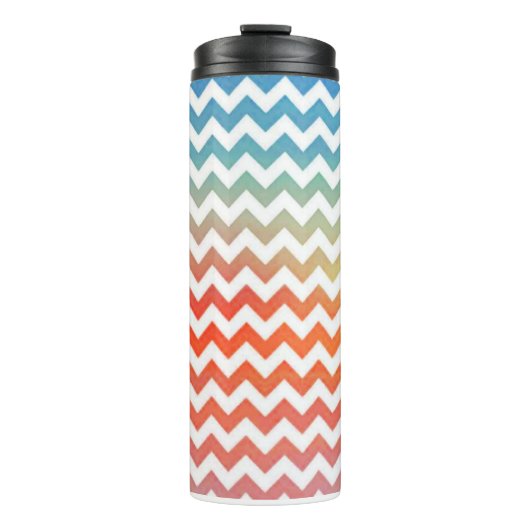 Pastel chevron thermosbeker (Voorkant)