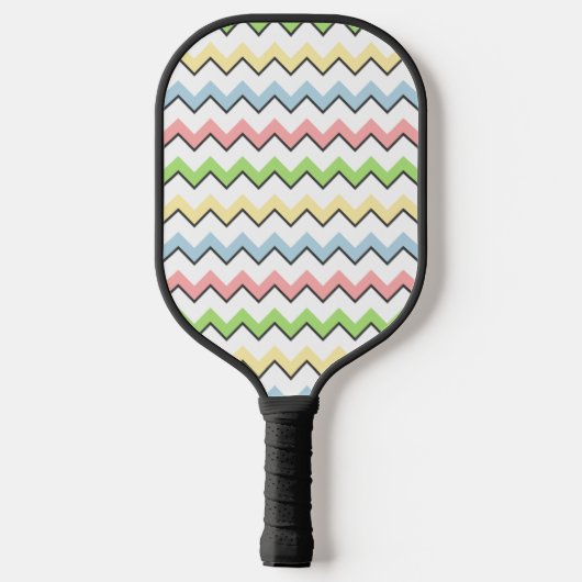 Pastel Chevron van Shirley Taylor Pickleball Paddle (Achterkant)