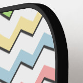 Pastel Chevron van Shirley Taylor Pickleball Paddle (Links Detail)