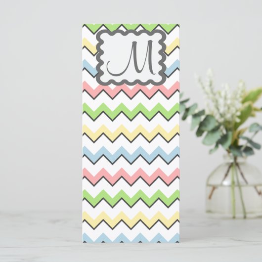 Pastel Chevron with Monogram by Shirley Taylor (Staand voorkant)
