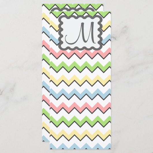 Pastel Chevron with Monogram by Shirley Taylor (Voorkant / Achterkant)