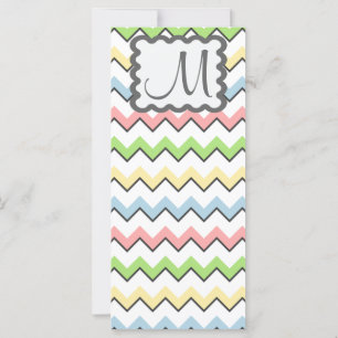 Pastel Chevron with Monogram by Shirley Taylor
