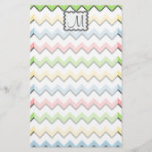 Pastel Chevron with Monogram by Shirley Taylor Briefpapier (Voorkant)