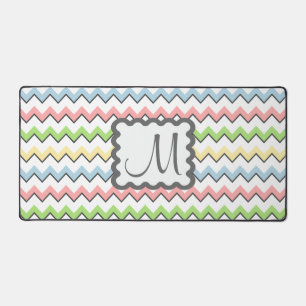 Pastel Chevron with Monogram by Shirley Taylor Bureaumat