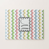 Pastel Chevron with Monogram by Shirley Taylor Legpuzzel (Horizontaal)