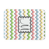 Pastel Chevron with Monogram by Shirley Taylor Magneet (Horizontaal)