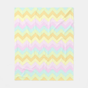 Pastel Chevrons Fleece Deken