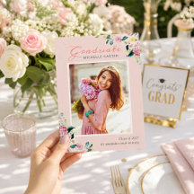 Pastel Chic Bloem Meisje Foto Afstuderen